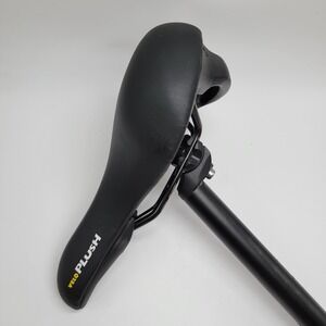 Velo Plush Cushioned Bike Seat Bicycle Saddle Black 484gm And Seatpost